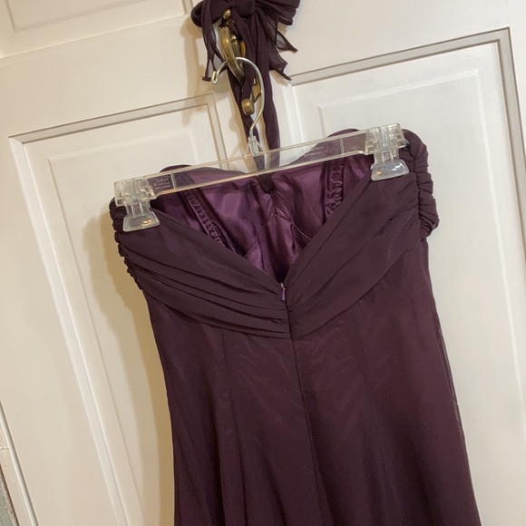 Dark Plum Formal Maxi Dress - Picture 3 of 9